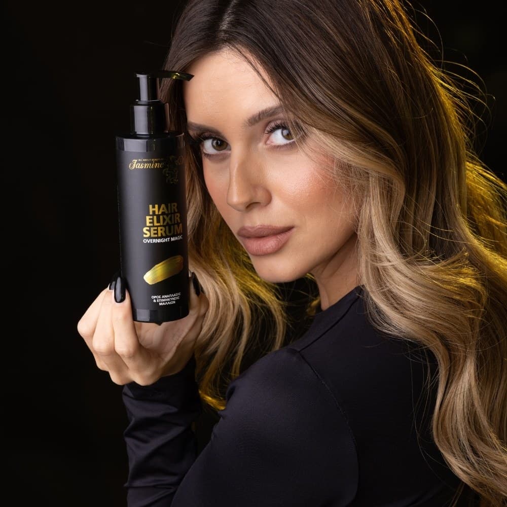 Modele me Hair Elixir Serum të Jasmine Dr